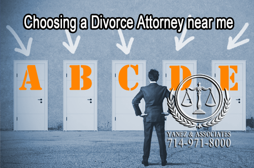 Choosing a Divorce Attorney near me in Orange County california