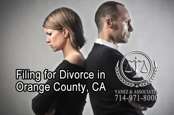 Filing for Divorce in Orange County CA