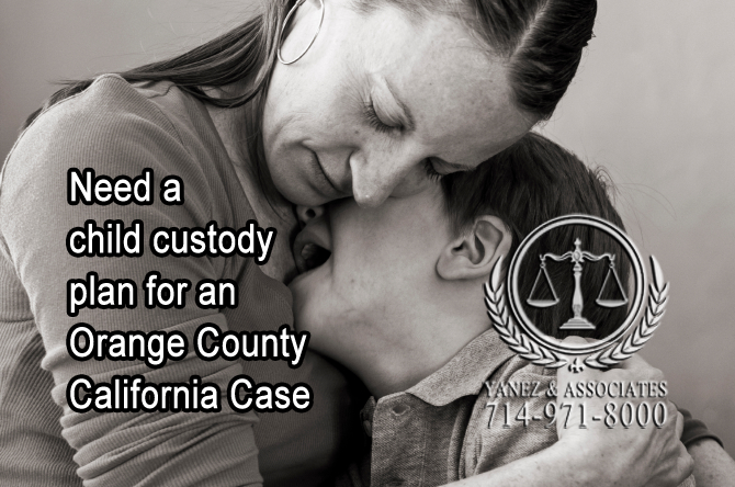 Need a child custody plan for Orange County Case
