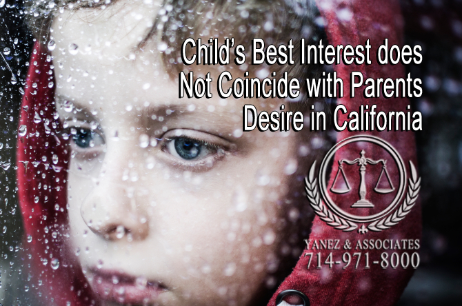 Child’s Best Interest does Not Coincide with Parents Desire