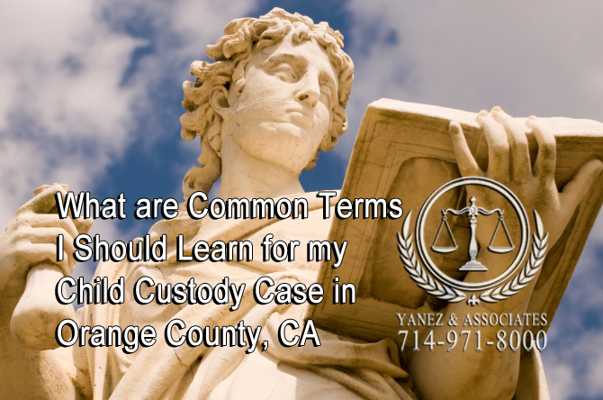 What are Common Terms I Should Learn for my Child Custody Case in Orange County, CA