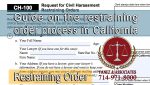 Guide on the restraining order process in California